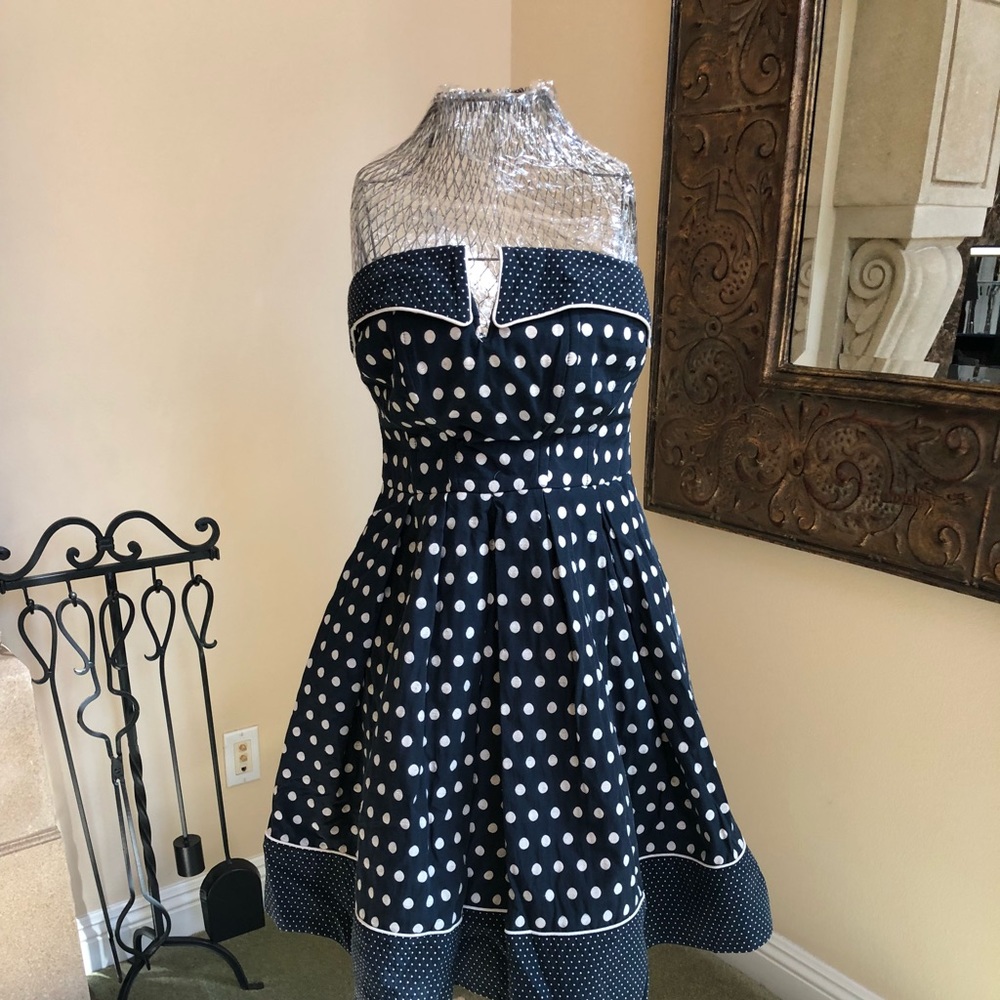 Polka dot sailor dress